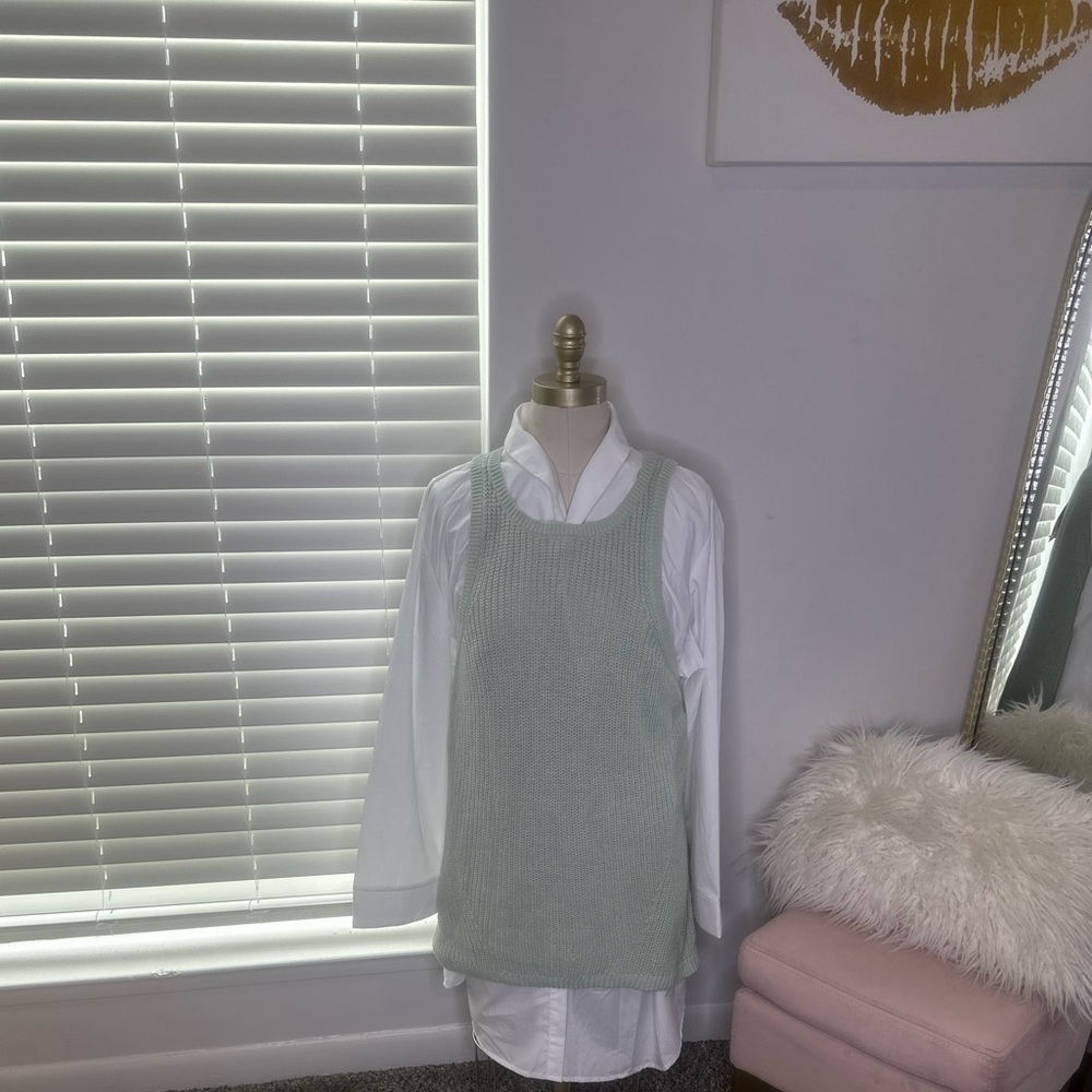 Ava & Viv Mint Sweater Vest/Dresst 1X